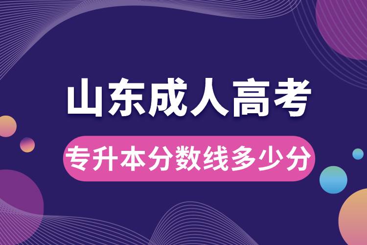 山东成人高考专升本分数线多少分