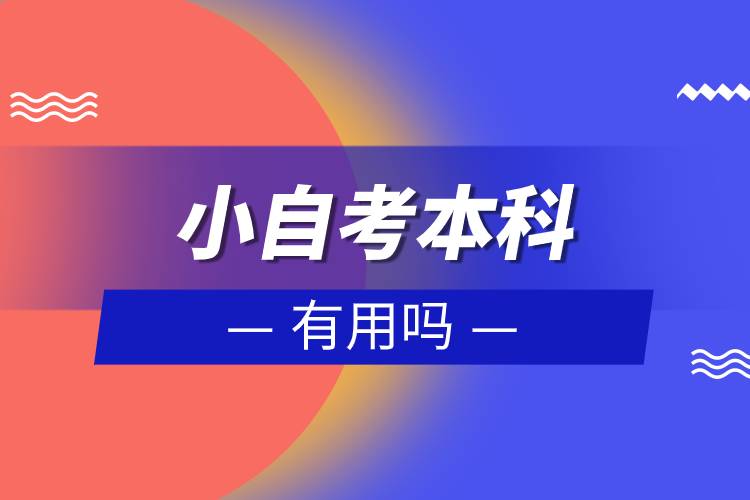 小自考本科有用吗