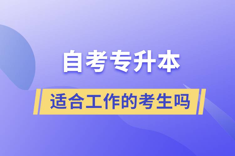 一起了解自考专升本的特点，适合工作忙的人报考么？