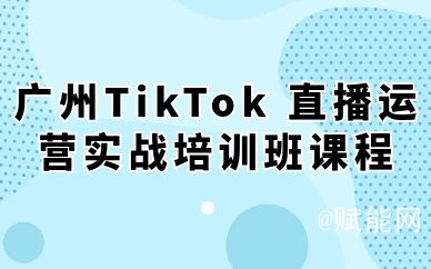 广州TikTok 直播运营实战培训班课程