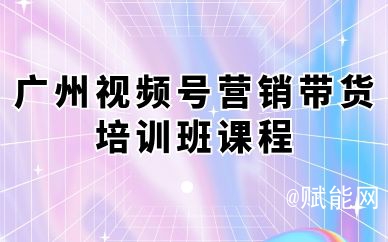 广州视频号营销带货培训班课程